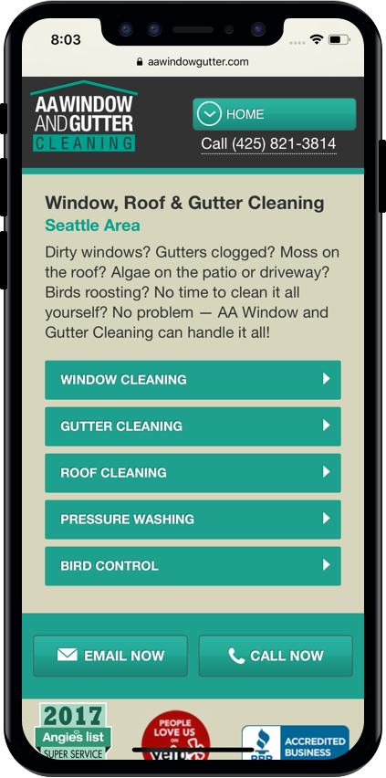 AAWindowGutter Mobile Website